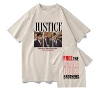 JNYEHSUI per Uomo Maglietta Girocollo Cotone Stampa T-Shirt The Menendez Brothers Oversize Unisex Harajuku Maglietta Costumi Casual Moda Manica Corta da Uomo Donna Cosplay Ragazzi E Ragazze-Khaki||XS