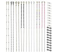 JNYUTEEN Cordino per Occhiali, 8 Pezzi Catena per Occhiali con 20 Pezzi di Cappio in Gomma, Elegante Catena Occhialie per Occhiali da Sole e da Vista Donne Uomini