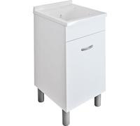 Jo-Bagno.it Mobile lavatanderia lavatoio ATHENA con pilozzo L 45 P 50 asse di lavaggio e sifone resistente ad acqua e umidità (45 x 50)