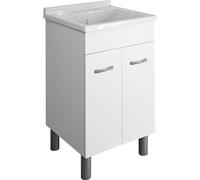 Jo-Bagno.it Mobile lavatoio lavanderia P 50 L 50 ATHENA con pilozzo asse di lavaggio e sifone resistente ad acqua e umidità (50 x 50)