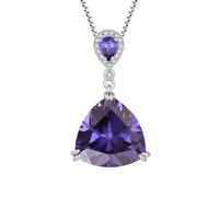 JO WISDOM Collana da donna in argento 925, con catena 3A, zirconia cubica, pietra portafortuna, Zirconia cubica, Zirconia cubica