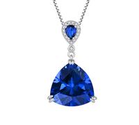 JO WISDOM Collana da donna in argento 925, con catena 3A, zirconia cubica, pietra portafortuna, Zirconia cubica, Zirconia cubica