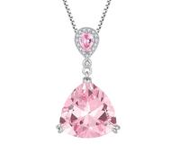 JO WISDOM Collana da donna in argento 925, con catena 3A, zirconia cubica, pietra portafortuna, Zirconia cubica, Zirconia cubica