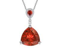 JO WISDOM Collana da donna in argento 925 taglio trilliant con pietra portafortuna, gioiello da donna, Zirconia cubica, Zirconia cubica
