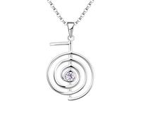 JO WISDOM Collana Reiki Cho Ku Rei Argento 925 Donna, Ciondolo Guarigione Energia Gioielli Yoga,5A Zirconia cubica June Birthstone Colore Alessandrite