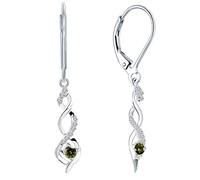 JO WISDOM Orecchini Infinito Twist Argento 925 Donna con AAA Zirconia cubica August Birthstone Colore Peridoto