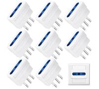 JOAASU 8 PCS Adattatore Riduttore Semplice Spina 16A Presa 10A, AdattatoreBipasso Spina 10A, Adattatore Bipasso Spina, con Presa Bivalente 10/16A a Spina Piccola 10A Italiana 1500W, Bianco