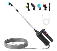 JOAASU Spruzzatore Elettrico per Piante, 7.4V Nebulizzatore Piante, Nebulizzatore Elettrico con 5 Beccuccio, 3 Velocità di Pompa Irroratrice, 5M Tubo, con Indicatore del Livello Della Batteria