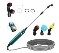 JOAASU Spruzzatore Elettrico per Piante, Nebulizzatore Piante, Spruzzatore a Pressione Elettrico, con 4 Beccuccio, 5M Tubo, con Indicatore del Livello Della Batteria, per Giardino, Cantina (3.7V)