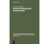 Joachim B Richter Hans Ferdinand Maßmann (Copertina rigida)