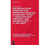 Joachim Müller Die Dramatische Funktion Von Mephistos Monolog (Copertina rigida)