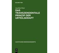 Joachim Peter Das transzendentale Prinzip der Urteilskraft (Copertina rigida)