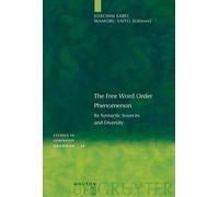 Joachim Sabel The Free Word Order Phenomenon (Copertina rigida)