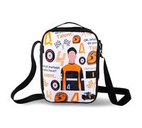 Joalpysm Borsa a tracolla da corsa Racer, borsa a tracolla impermeabile, merce da corsa, Ok What Damage Do You Have Talent Borsa casual, Regali per i fan delle corse