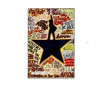 Joalpysm Poster decorativo Hamilton, motivo teatro musicale Hamilton, stampe artistiche senza cornice, a tema musicale, con motivi e testi per bambini, amici, fan, appassionati.