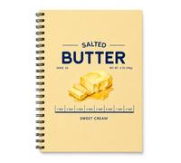 Joalpysm Quaderno a spirale formato A5, grazioso diario a tema alimentare per scrivere ricette, note di lezione e diario quotidiano, regalo per donne, uomini, insegnanti, studenti