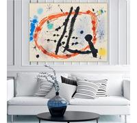 Joan Miro《Cerchio spezzato》Stampe su tela astratte, pittura a olio, opera d'arte, poster, immagine, decorazione da parete per casa, soggiorno, 80x120 cm, senza cornice