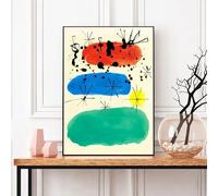 Joan Miro Manifesti Della Mostra Vintage Astratto Su Tela Pittura Retrò Arte Della Parete Joan Miro Stampe Per Soggiorno Decor Immagini 50x70cmx1 No Frame
