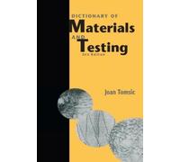 Joan Tomsic Dictionary of Materials and Testing (Copertina rigida)