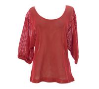 Joan Vass Maglione In Rete A Manica 3/4 Taglia 1 $98 NUOVO