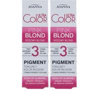 JOANNA Pigmento colorante ultra colorato per capelli, neutralizzazione dei gialli indesiderati, con balsamo separato, biondo rosa, 100 ml (Confezione da 2)