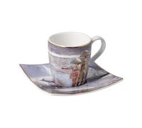 Joaquin Sorolla Tazza Da Caffè Con Saucer Sorelle Sulla Spiaggia Goebel WA