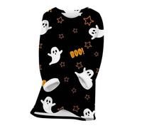 JOASDAO Felpe di Halloween Donna Autunno Inverno Manica Lunga Foderato In Pile Sherpa Caldo Longline Tops Divertente Zucca Fantasma Stampato Modello Felpe Simpatico Maglione Pullover Top, 1#nero, XL