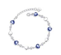 JOATVEE Bracciale Argento 925 Donna CZ Amore Cuore dell'Oceano Titanic Ispirato Bracciali Tennis per le Donne Brides, San Valentino/Festa Della Mamma/Regalo di Natale Gioielli per la Moglie