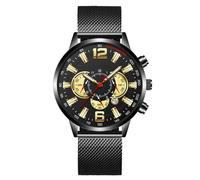 JOATVEE Orologi da uomo Moda Calendario di lusso Orologi analogici al quarzo Casual Business Orologi in acciaio inossidabile