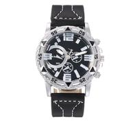 JOATVEE Orologio casual da uomo orologio analogico decorato con quadrante grande di lusso con cinturino in ecopelle elegante orologio al quarzo