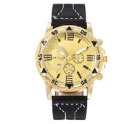 JOATVEE Orologio casual da uomo orologio analogico decorato con quadrante grande di lusso con cinturino in ecopelle elegante orologio al quarzo