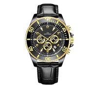 JOATVEE Orologio da uomo Cronografo di lusso Business Orologio al quarzo analogico con lancette luminose e calendario impermeabile Dress Watch Cinturino in pelle