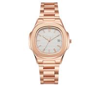 JOATVEE Orologio da uomo, orologio analogico al quarzo in acciaio inossidabile con datario, orologi da lavoro casual da uomo e da donna in stile di lusso