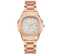 JOATVEE Orologio da uomo, orologio analogico al quarzo in acciaio inossidabile con datario, orologi da lavoro casual da uomo e da donna in stile di lusso