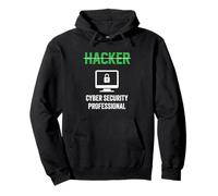 Job Title Hacker Cyber Security Professional Hacker Shield Felpa con Cappuccio