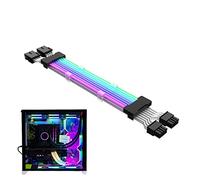 Joberio Cavi di alimentazione RGB, kit di prolunga cavo GPU da 14,37 pollici, striscia led al neon per cavo scheda madre, cavi RGB indirizzabili per componenti interni PC