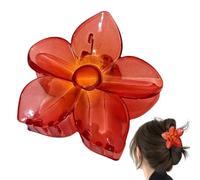 Joberio Clip per artigli per fiori grandi, clip per artigli per capelli con fiori - Clip per capelli da spiaggia trasparente,Evita lo scivolamento della clip per capelli tropicale. Forcina da donna