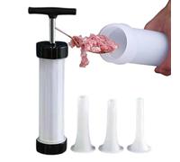 Joberio Creatore di rotoli di salsiccia, manuale di riempimento di salsicce - Insaccatrice e macchina per salsicce fatta in casa - Insaccatrice verticale per salsicce da cucina con 3 tubi di ripieno,