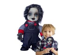 Joberio Ospita una bambola fantasma, una casa stregata spaventosa,Bambola inquietante vagante | Bambola decorativa spettrale con occhi, bambola con movimento spaventoso e suono inquietante attivato