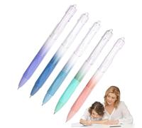 Joberio Penne retrattili estetiche, set di penne estetiche | Penne per scrittura lisce ad asciugatura rapida da 5 pezzi, penne gel per esame - Penne a colori sfumati per scrivere persone, materiale