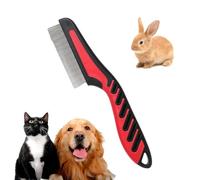 Joberio Pettine per pulci e zecche per gatti, pettine per cani e gatti, con manico lungo, per rimuovere zecche, pidocchi e pulci, cani e gatti, uova delle pulci