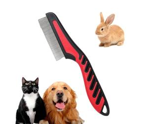 Joberio Pettine per pulci e zecche per gatti, pettine per cani e gatti, con manico lungo, per rimuovere zecche, pidocchi e pulci, cani e gatti, uova delle pulci