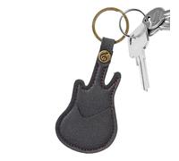 Joberio Porta plettro per basso, portachiavi porta plettro per chitarra,Custodia per plettro con portachiavi | Portachiavi a forma di chitarra in pelle PU, accessorio per strumenti musicali per amanti