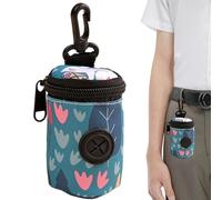 Joberio Porta rotoli di sacchetti per cacca di cane, dispenser per sacchetti per cacca,Accessori per passeggiate con il cane Dispenser portatile per sacchetti per escrementi di cane - Dispenser