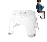 Joberio Sgabello da doccia trasparente, impermeabile, antiscivolo, trasparente, sgabello da bagno, sedile trasparente, sgabello angolare per bagno, comodino, piccoli spazi doccia, sgabello trasparente