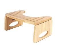 Joberio Sgabello pieghevole per WC, multifunzionale e pieghevole, sgabello da bagno compatto, sgabello da bagno robusto in legno per bagno, sgabello da bagno per bambini e adulti
