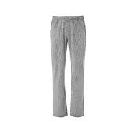 JOBLINE Pantalone da Lavoro Unisex Quadretti Pied du Poule Bianco e Nero con Elastico e Laccio Misto Cotone Chef, Cuoco, Catering, Estetica, Medico, Sanitario, Laboratorio Taglia XL
