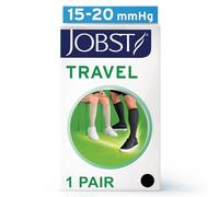 JOBST Calze da viaggio per uomo e donna - aiutano a prevenire le trombosi da viaggio - morbide, traspiranti grazie al 33% cotone, nero, taglia 4