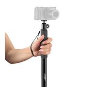 JOBY Compact Monopiede 2-in-1, Fotocamera/Action Cam con Testa a Sfera, Attacco Universale da ¼-20”, Attacco con Articolazione a Snodo Compatibile con GoPro, Reflex, Mirrorless, Nero