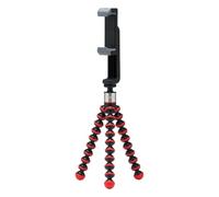 JOBY GorillaPod GO Content Creator Treppiede - Mini treppiede flessibile con testa a sfera e supporto per telefono GripTight 360 per smartphone e fotocamere compatte fino a 0,5 kg, nero/rosso